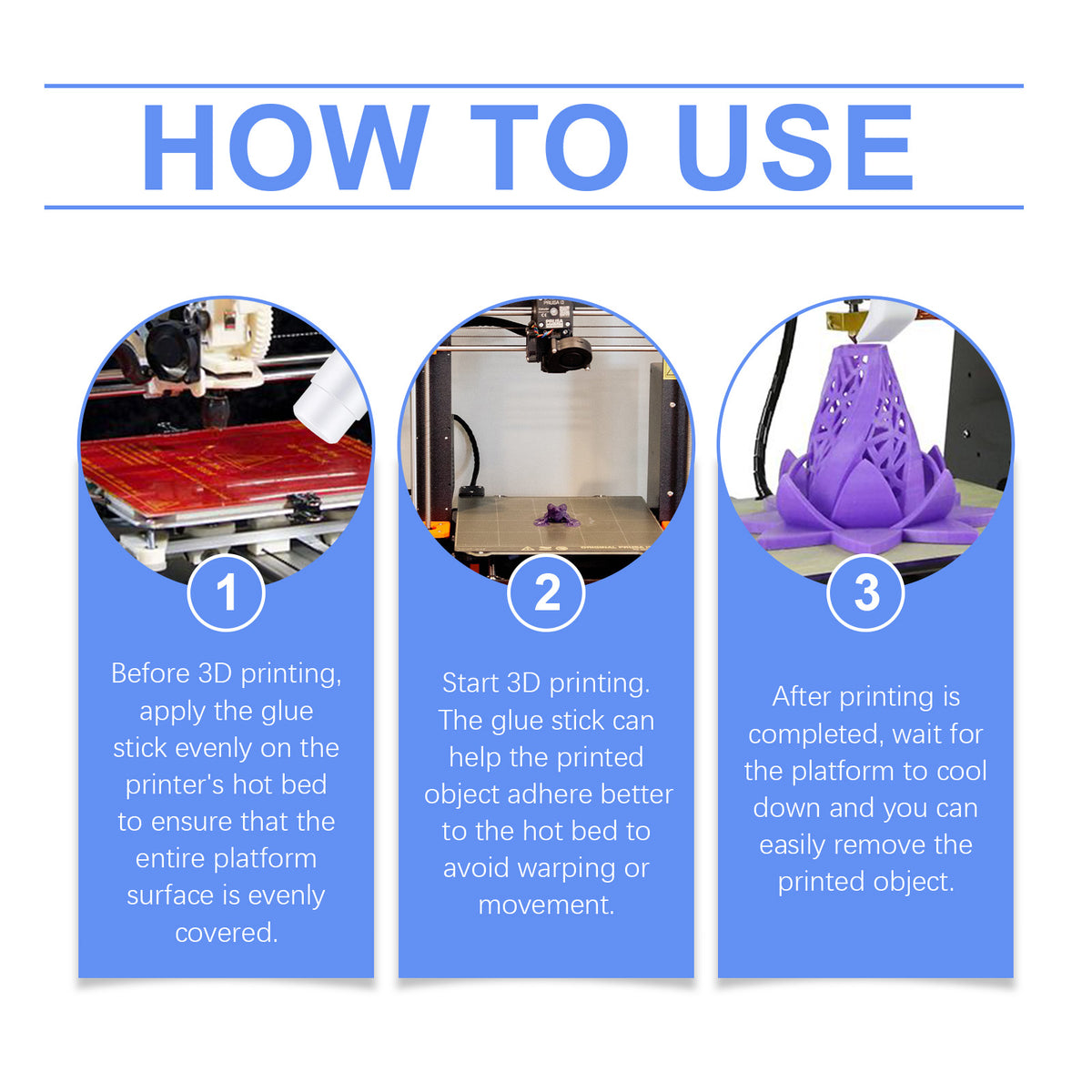 3D Printer Glue Stick — Strong Bed Adhesion, Easy Clean