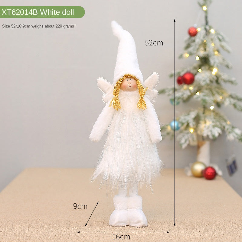 Christmas Angel Wings Doll Ornament for Cozy Holiday Decor
