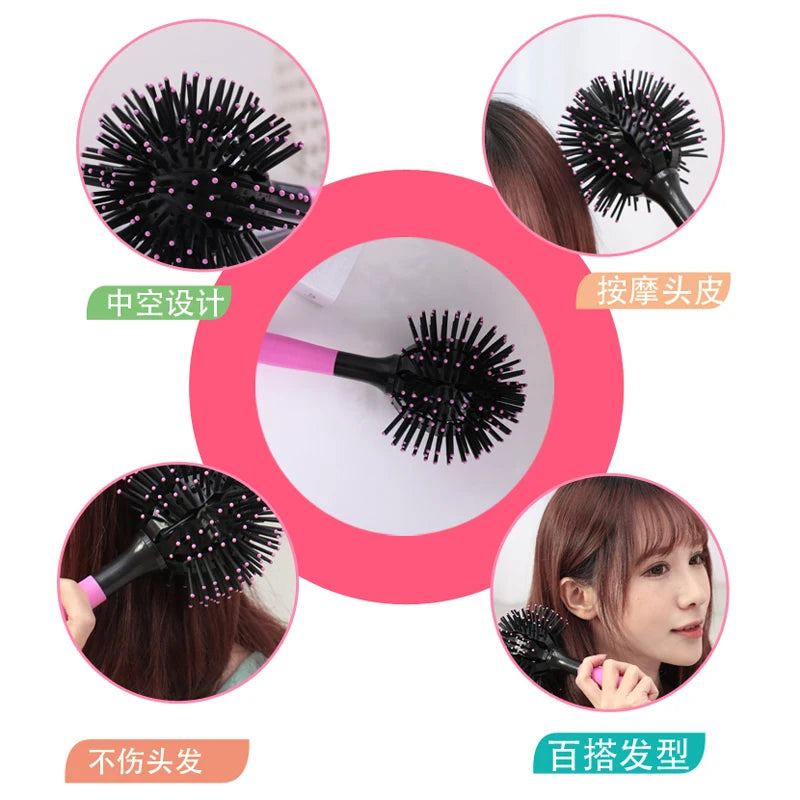 Round Hair Brush with 360° Rotating Barrel — Instant Volume