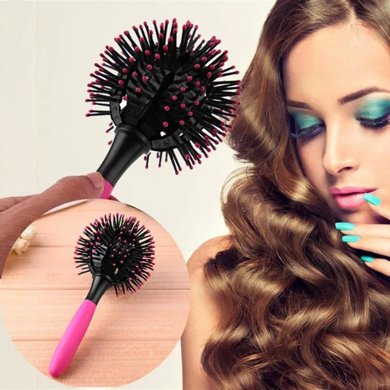 Round Hair Brush with 360° Rotating Barrel — Instant Volume
