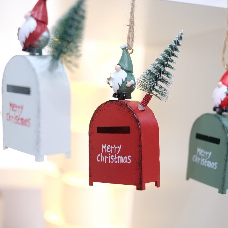 Christmas Santa Mailbox Ornament for Vintage Charm