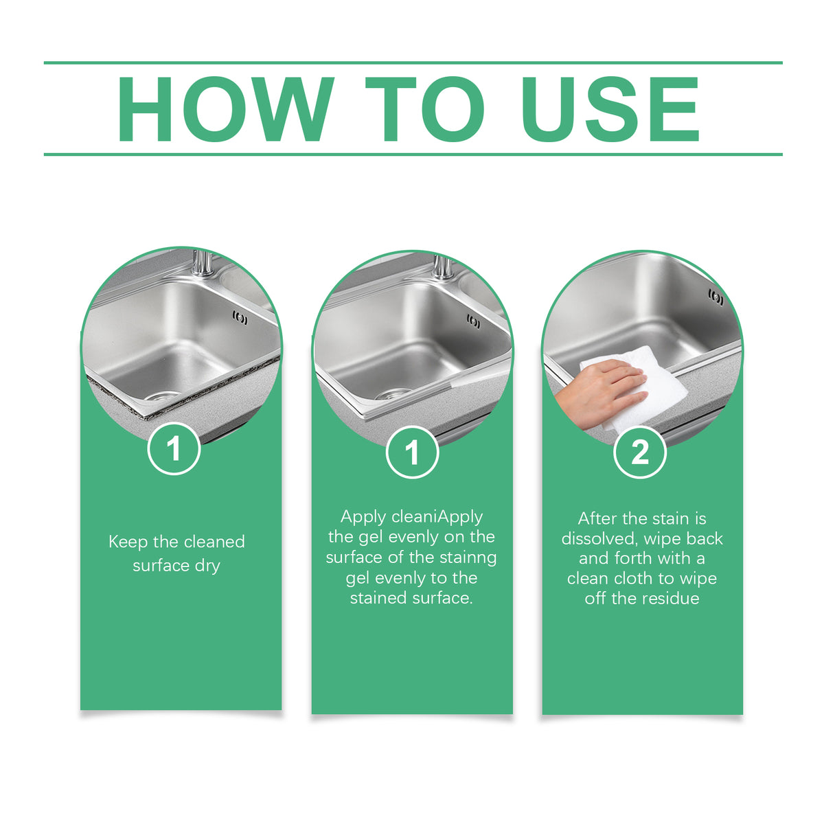 Kitchen & Bathroom Cleaning Gel | Fast Stain Removal