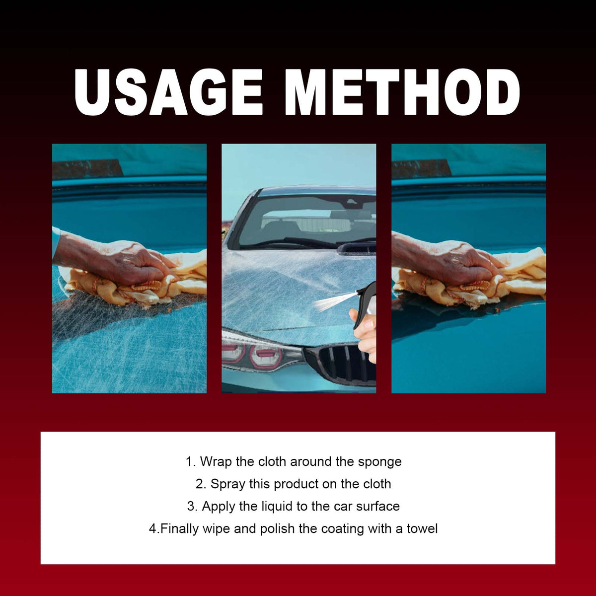 Car Coating Spray for Scratch Repair, Gloss & Protection