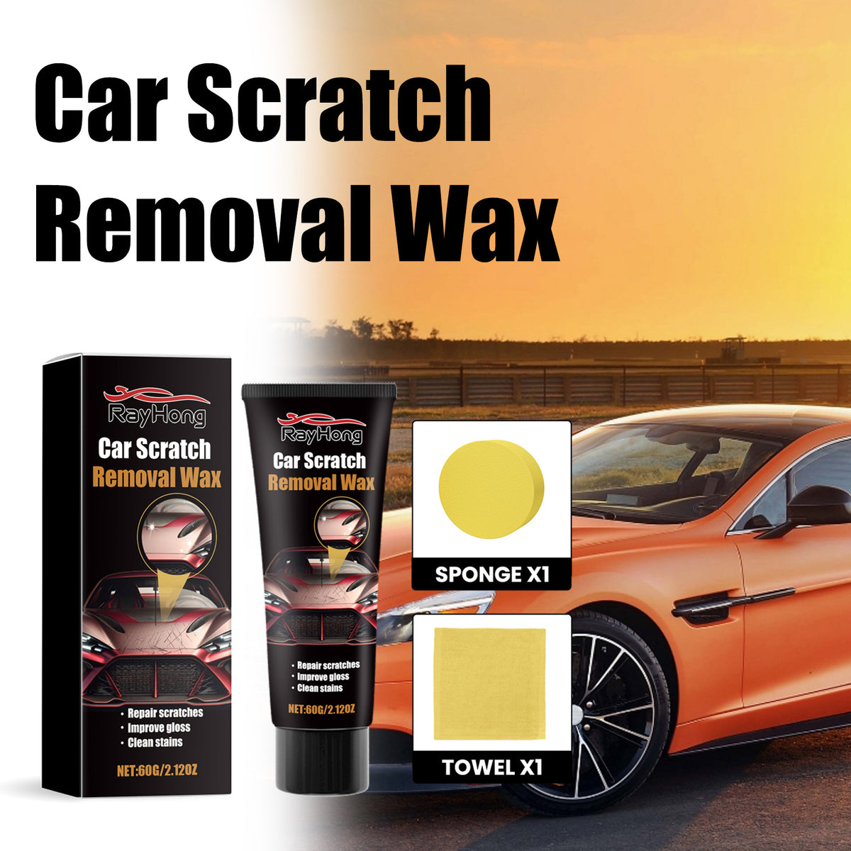 Car Scratch Removal Wax for Glossy Paint Finish