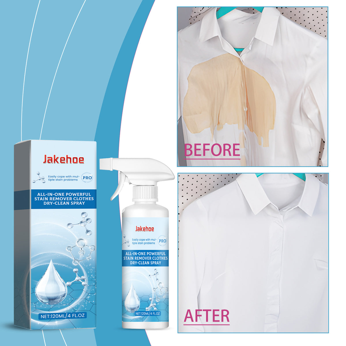 Laundry Stain Remover Spray for Quick Spot Cleaning