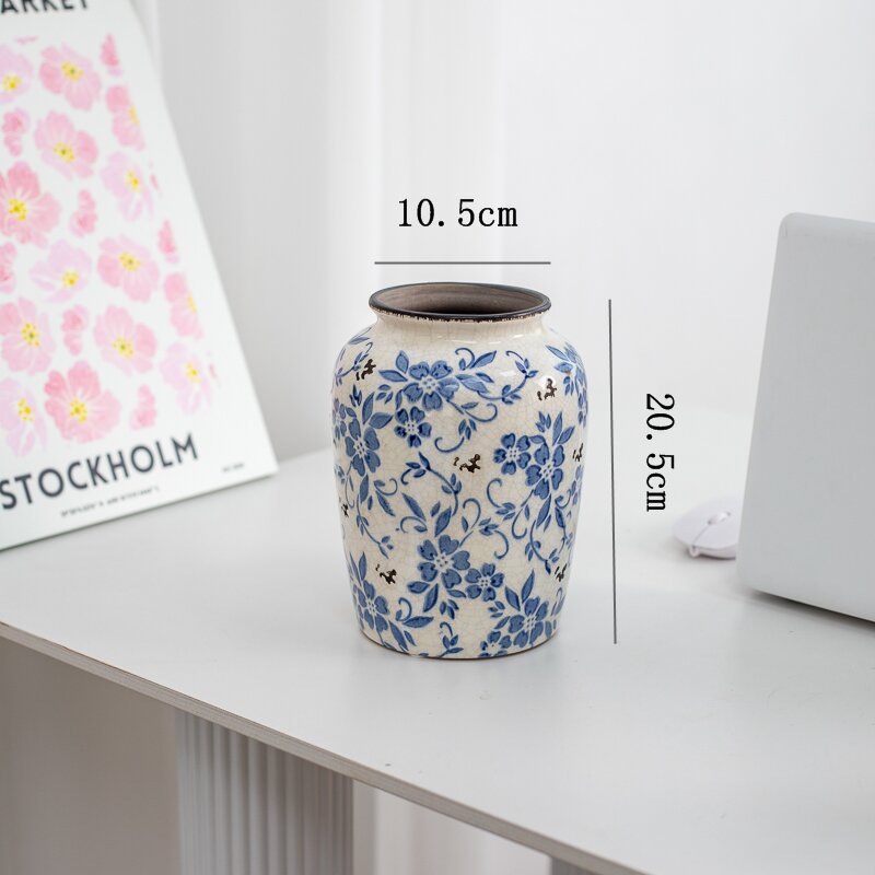 Blue And White Ceramic Vase For Timeless Vintage Style