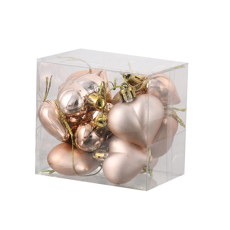 Heart Christmas Tree Ornament for Reflective Holiday Decor