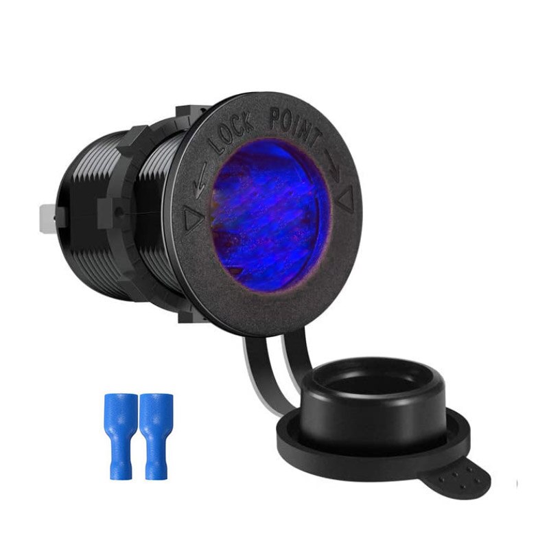 Cigarette Lighter Socket Adapter 12V-24V Waterproof