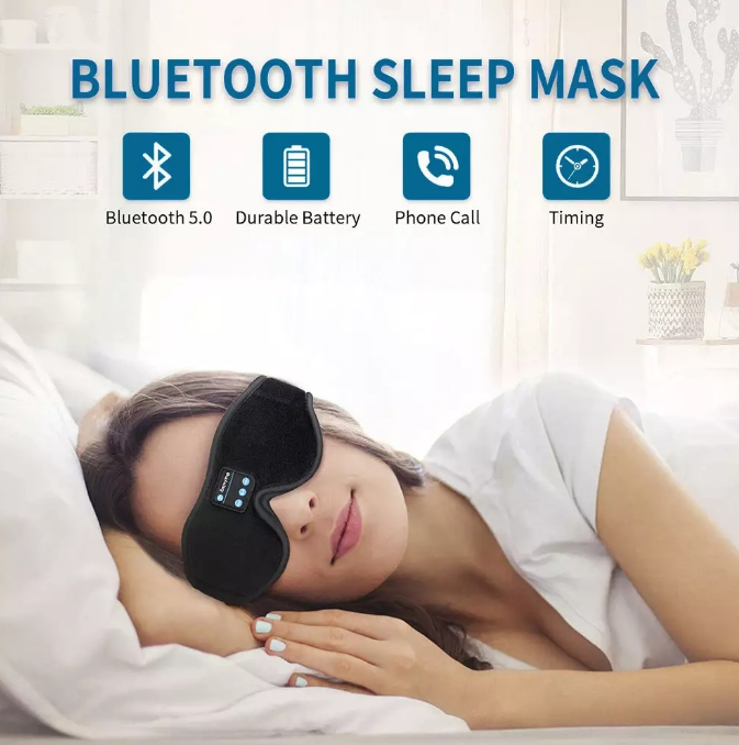 Bluetooth Sleep Eye Mask with Speakers for Night Audio