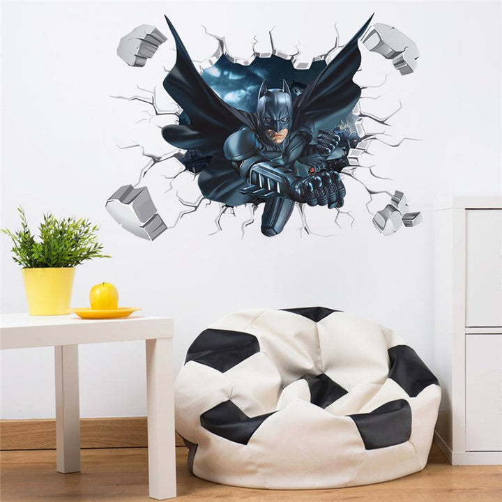 3D Batman Wall Decal for Immersive Superhero Decor