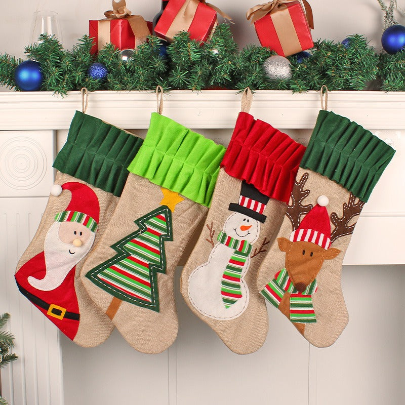 Large Christmas Stocking Gift Bag for Candy & Gifts