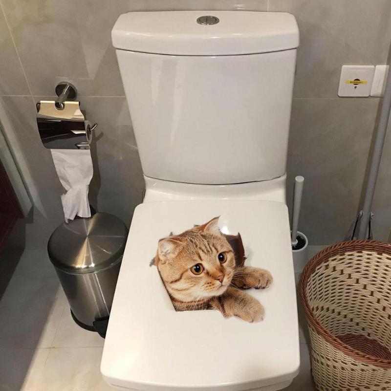 3D Cat Wall Sticker – Removable Trompe L'oeil Decal