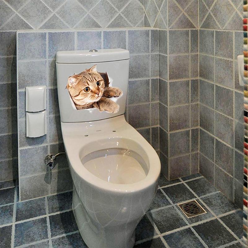 3D Cat Wall Sticker – Removable Trompe L'oeil Decal