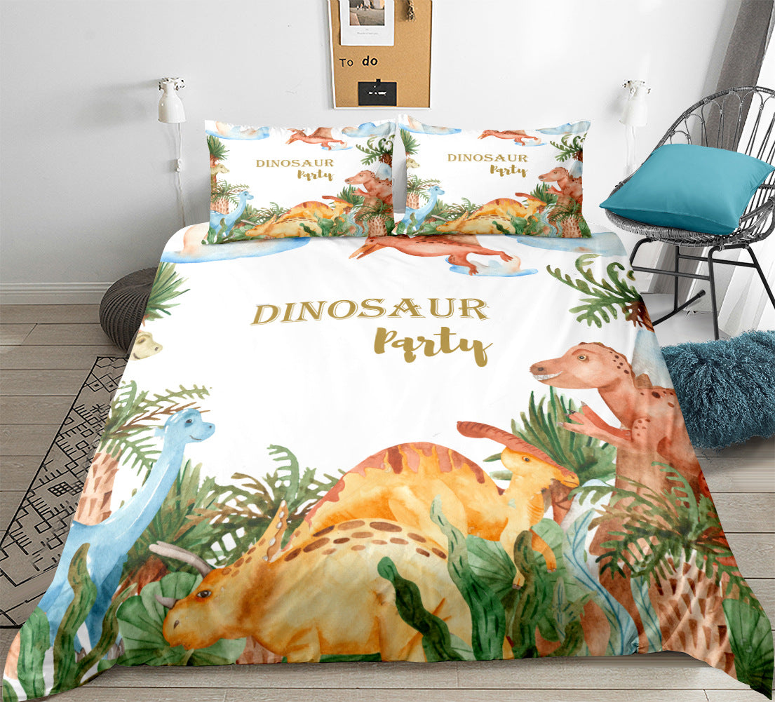 3D Dinosaur Bedding Set for an Immersive Jurassic Room