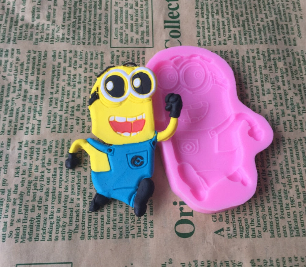 Minion Cake Mold Silicone for Fondant 3D Character Topper