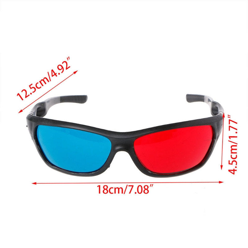 Red Cyan Anaglyph 3D Glasses for Movies and Games at Home
