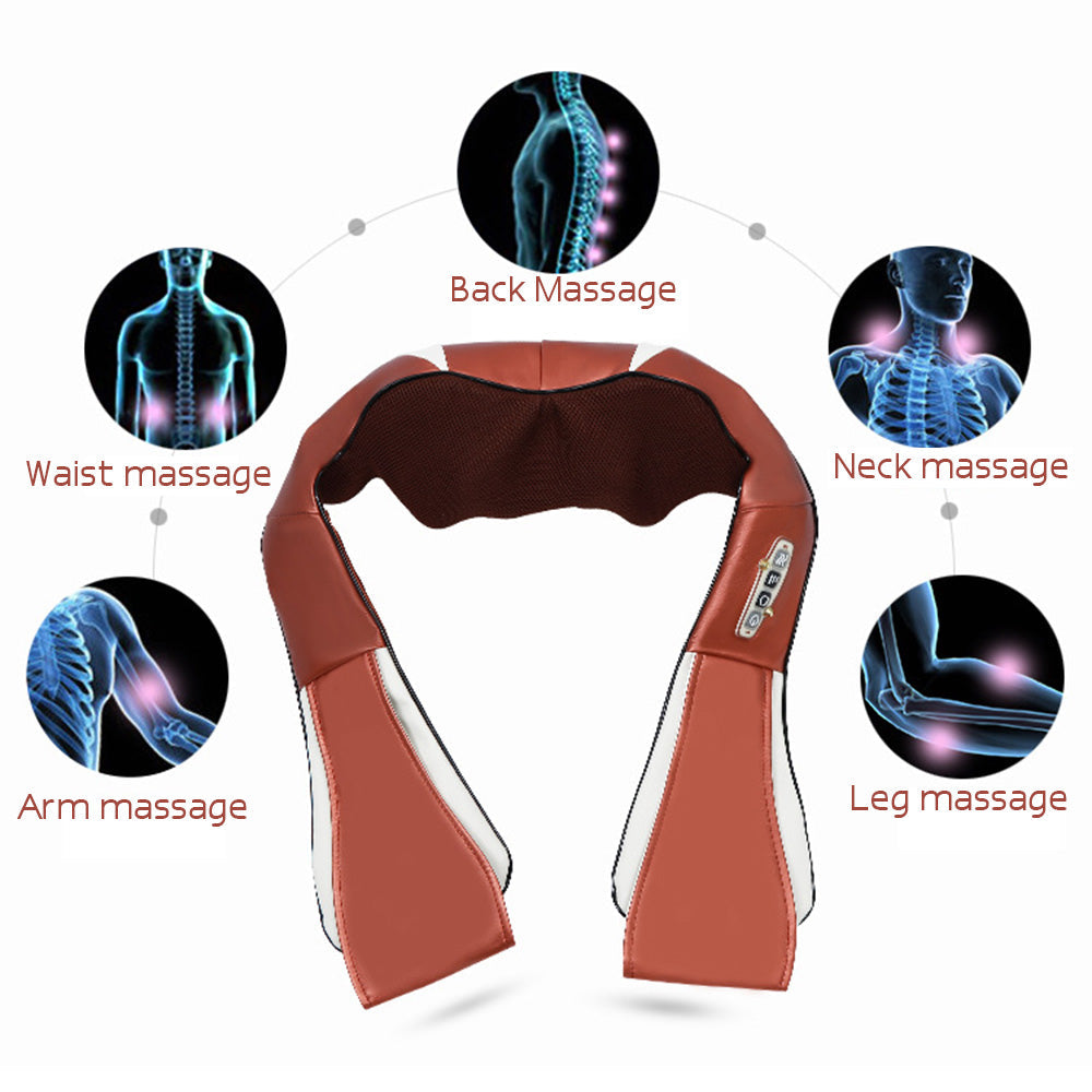 Heated Neck and Shoulder Massage Shawl for Home & Car