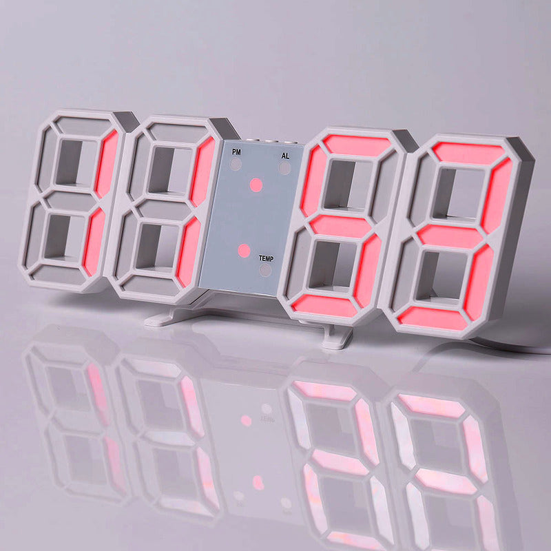 3D LED Digital Alarm Clock with Large Easy-Read Display