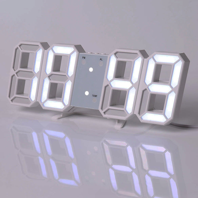 3D LED Digital Alarm Clock with Large Easy-Read Display