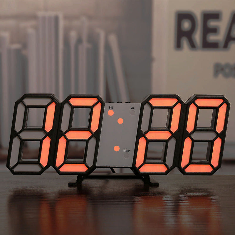 3D LED Digital Alarm Clock with Large Easy-Read Display
