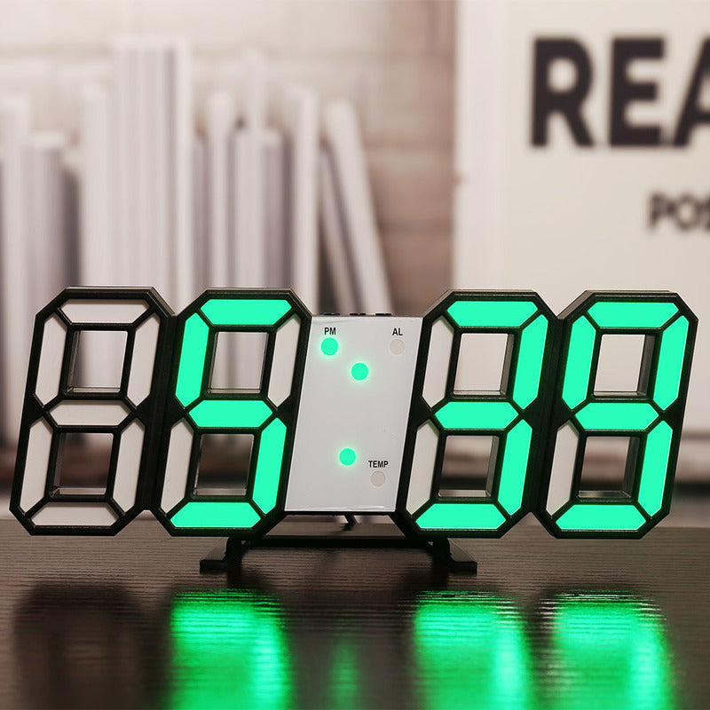 3D LED Digital Alarm Clock with Large Easy-Read Display