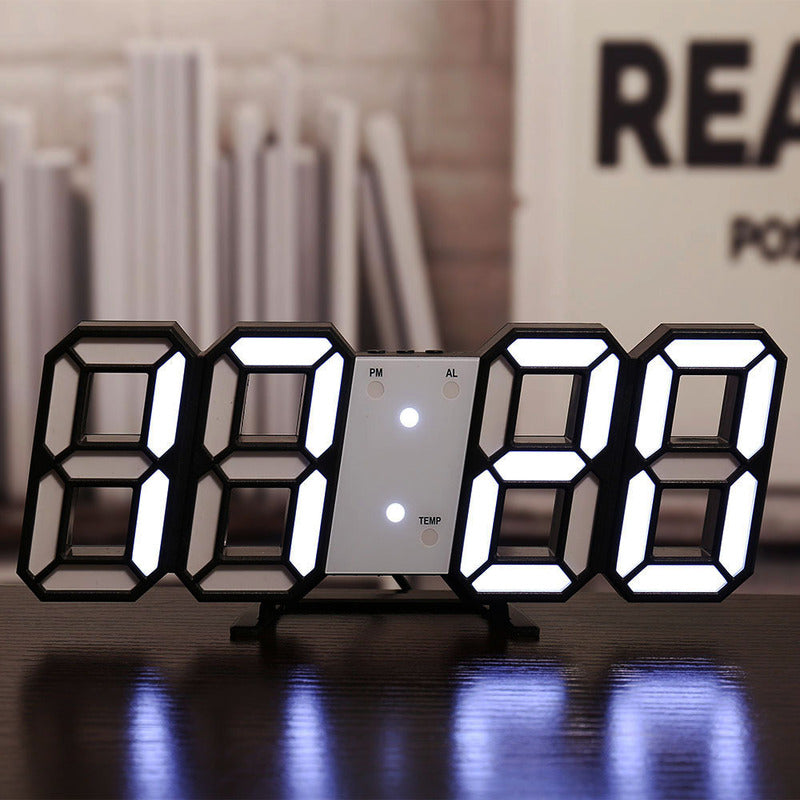 3D LED Digital Alarm Clock with Large Easy-Read Display