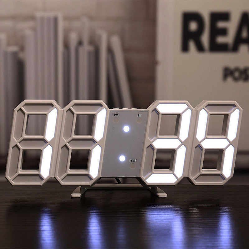 3D LED Digital Alarm Clock with Large Easy-Read Display