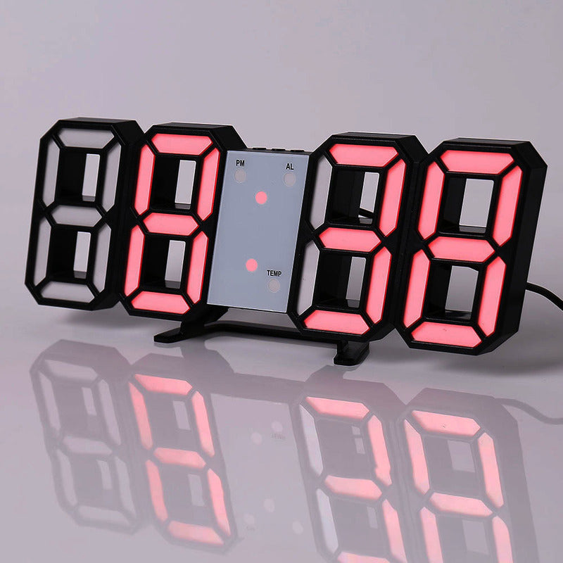 3D LED Digital Alarm Clock with Large Easy-Read Display