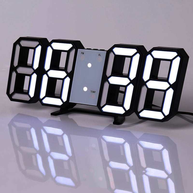 3D LED Digital Alarm Clock with Large Easy-Read Display