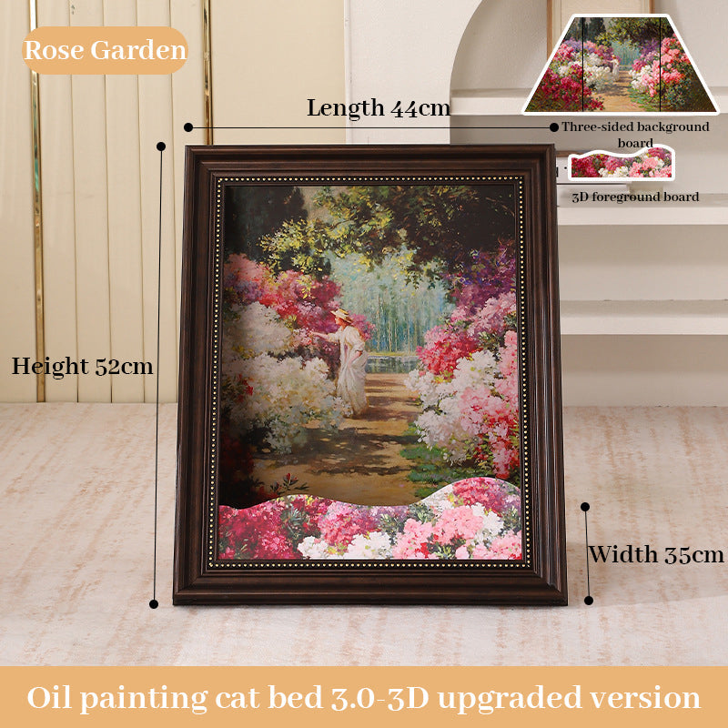 3D Cat Scratcher Bed With Replaceable Classical Art