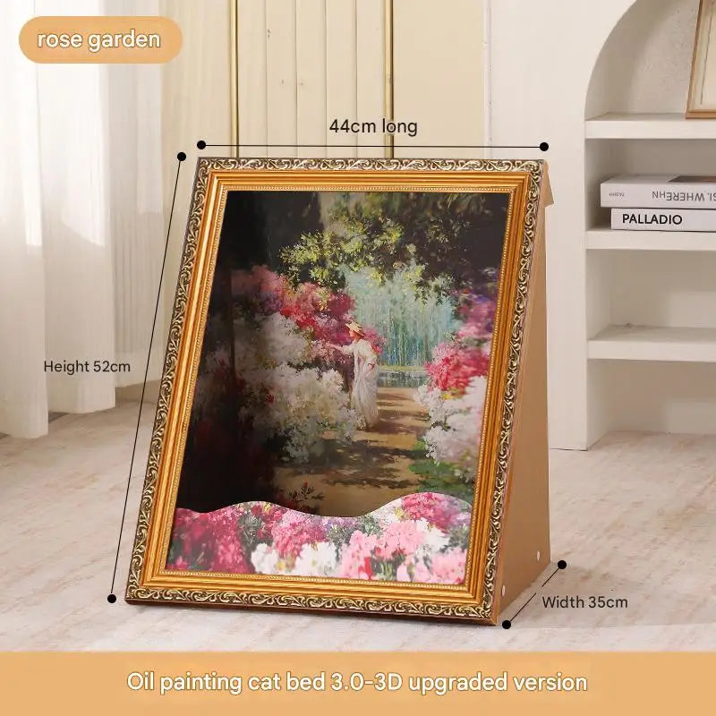 3D Cat Scratcher Bed With Replaceable Classical Art
