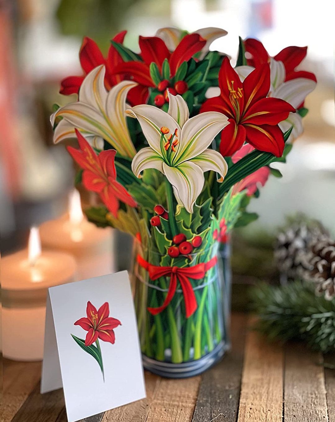 3D Paper Flower Greeting Card Keepsake Bouquet Gift