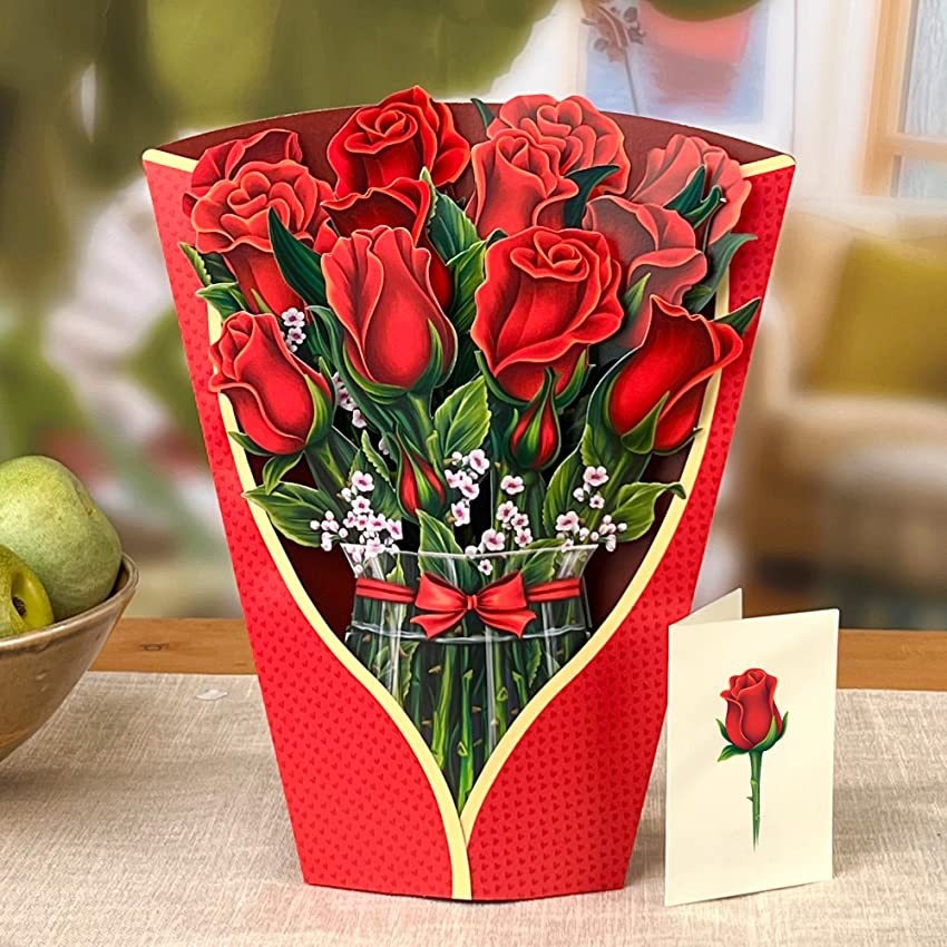 3D Paper Flower Greeting Card Keepsake Bouquet Gift