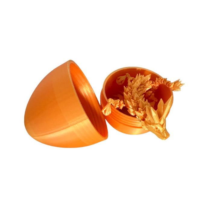 Dragon Egg Ornament With Articulated Movable Dragon