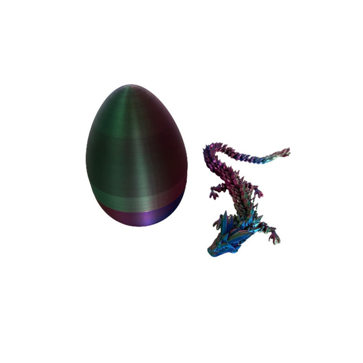 Dragon Egg Ornament With Articulated Movable Dragon