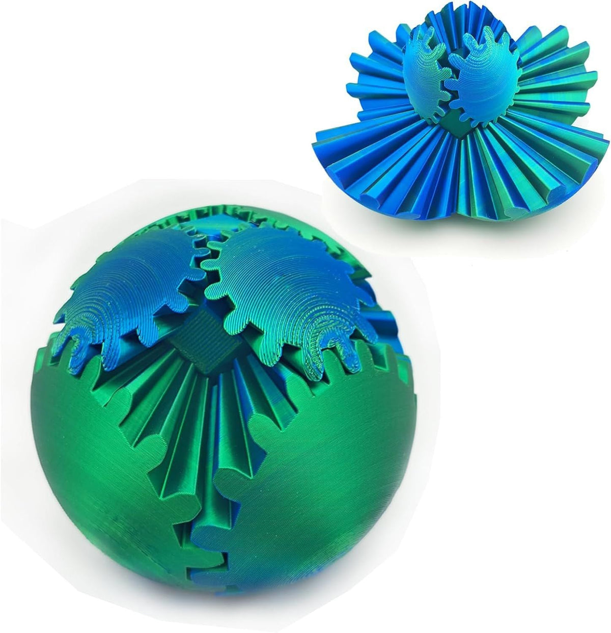 3D Printed Gear Ball Fidget Toy & Transforming Desk Decor