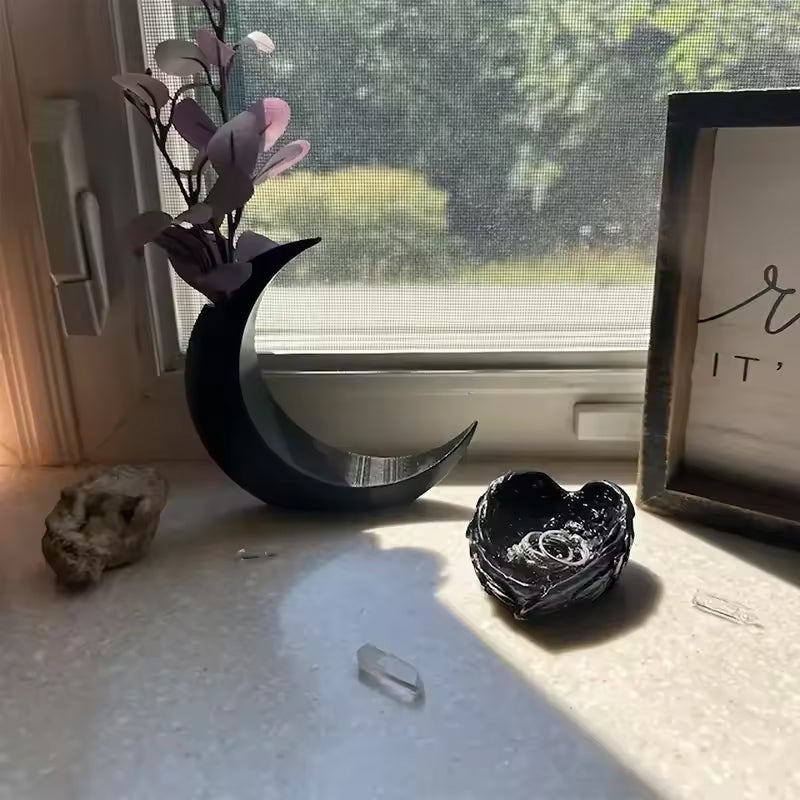 Gothic Moon Vase for Sculptural Dried Flower Decor