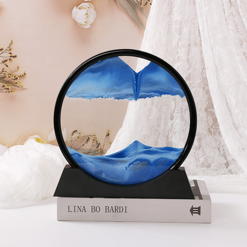 3D Quicksand Painting Ornament for Calming Desk Decor