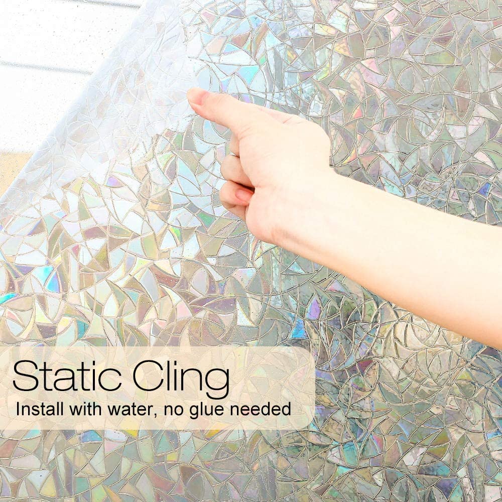 3D Rainbow Window Film for Privacy and UV Protection