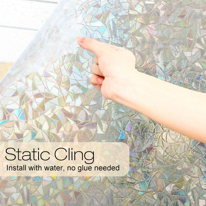 3D Rainbow Window Film for Privacy and UV Protection