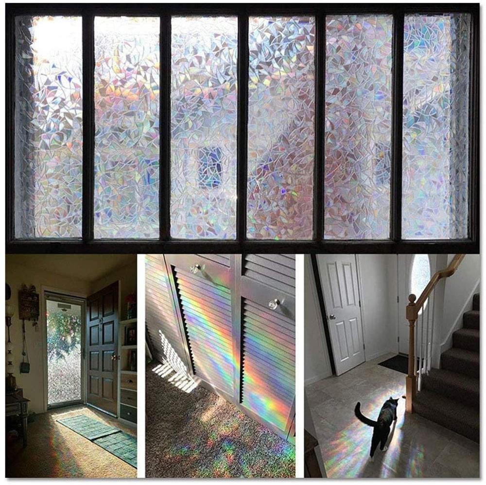 3D Rainbow Window Film for Privacy and UV Protection
