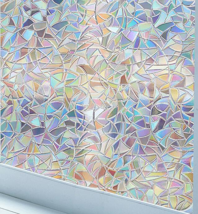 3D Rainbow Window Film for Privacy and UV Protection