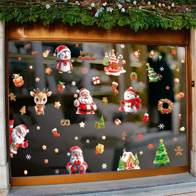 Christmas Window Stickers for Festive 3D Displays at Home