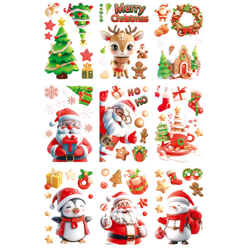 Christmas Window Stickers for Festive 3D Displays at Home