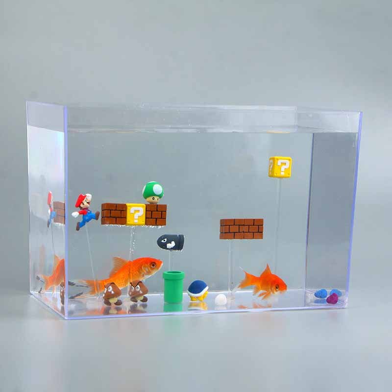 Super Mario Fridge Magnets: 8-Piece 3D Resin Decor Set