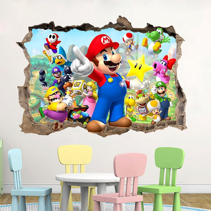 3D Wall Sticker: Mario-Themed Bedroom Makeover Decor