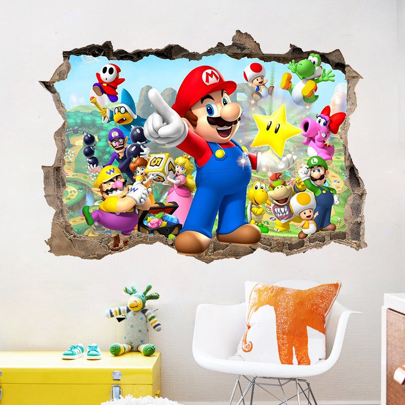 3D Wall Sticker: Mario-Themed Bedroom Makeover Decor