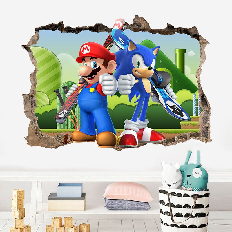 3D Wall Sticker: Mario-Themed Bedroom Makeover Decor