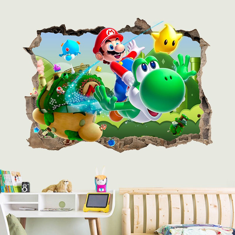 3D Wall Sticker: Mario-Themed Bedroom Makeover Decor