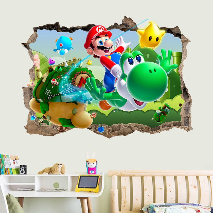 3D Wall Sticker: Mario-Themed Bedroom Makeover Decor